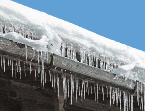 Avoid snow and ice in gutters